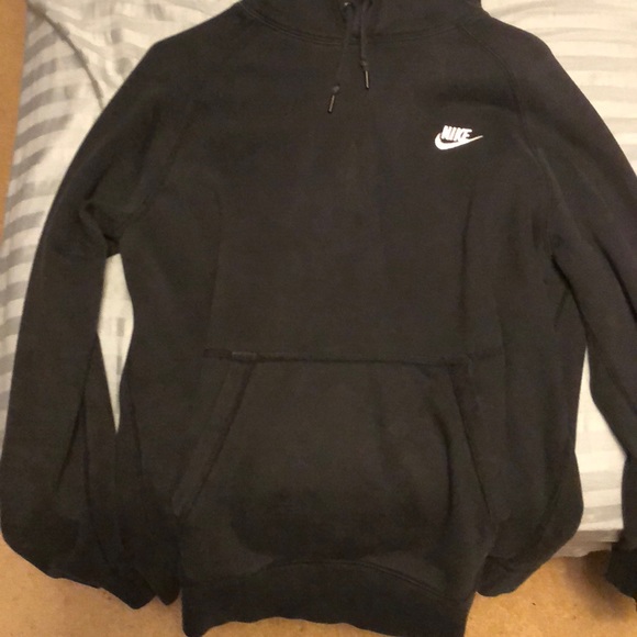 Black Nike Hoodie with white embroiderment - Picture 2 of 4